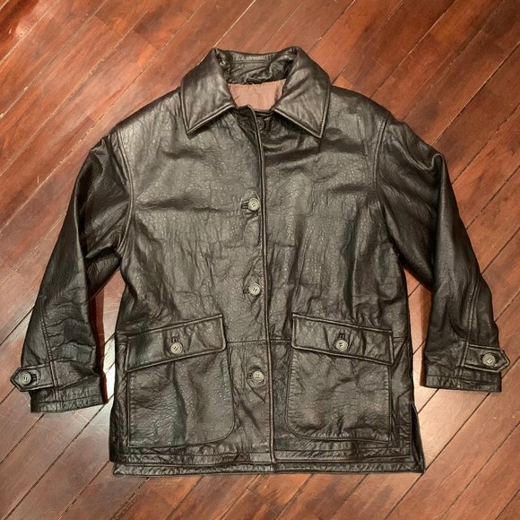 Blueline & Co Leather Field Jacket - Picture 1 of 7